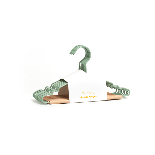 Mustard Made Kids Top Hangers 10 Pack - Sage