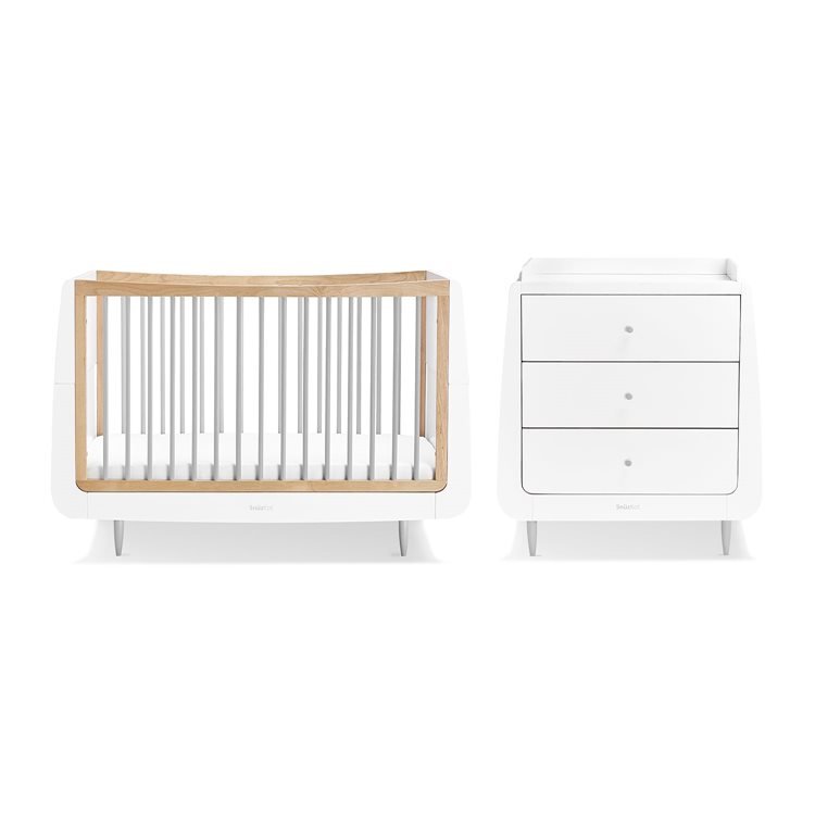 SnuzKot Skandi 2 Piece Nursery Furniture Set Grey Scandiborn