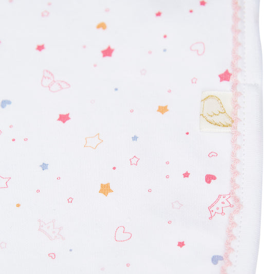 Marie-Chantal Star & Crown Print Blanket - Pink