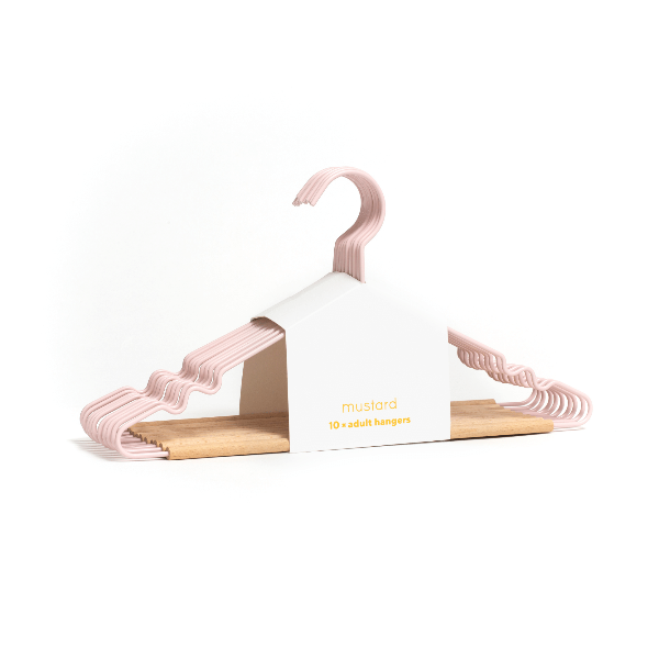 Mustard Made Adult Top Hangers 10 Pack - Blush Pink