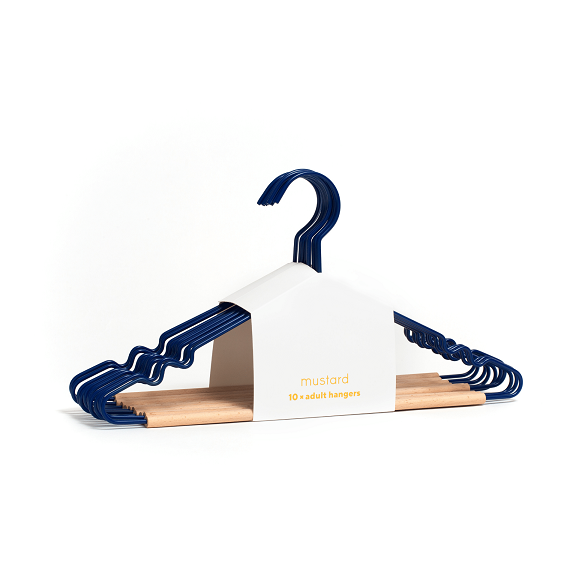 Mustard Made Adult Top Hangers 10 Pack - Navy