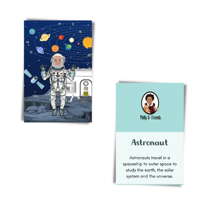 Philly & Friends Astronaut Wooden Jigsaw Puzzle - 40 Piece - Tin Box