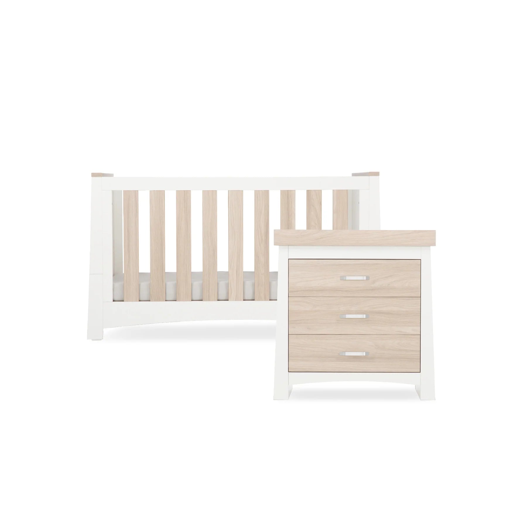 CuddleCo Ada 2 Piece Nursery Furniture Set White Ash