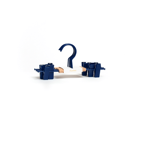Mustard Made Kids Clip Hangers 5 Pack - Navy