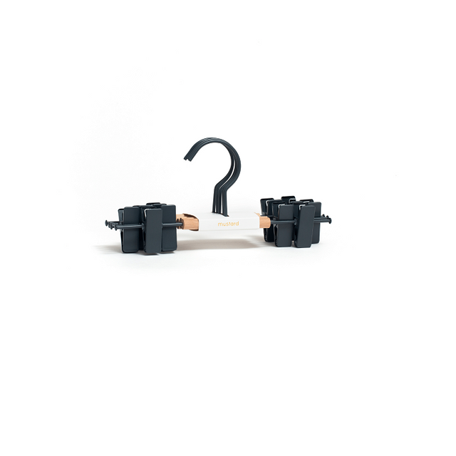 Mustard Made Kids Clip Hangers 5 Pack - Slate