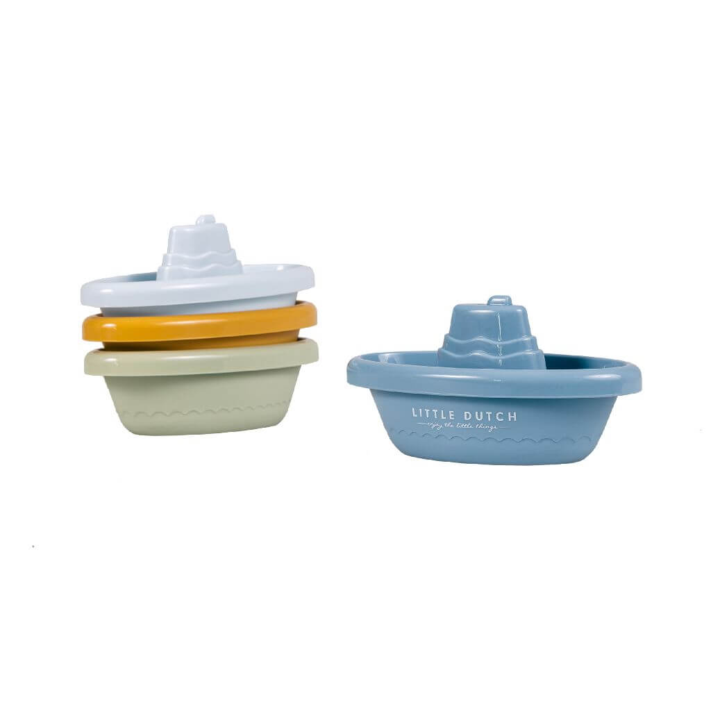 thumbnail interactive-video image 1 of Pack Of 5 Colorful Bath Time Boats – Floating Water Toys For Kids Ages 3+ 1 of 6
