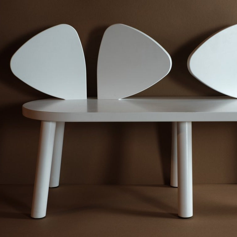 Nofred Mouse bench in white - Scandibørn
