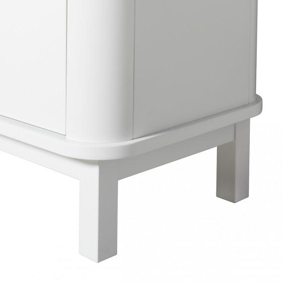 Oliver Furniture - Wood Multi Cupboard 3 Doors in White - Scandibørn