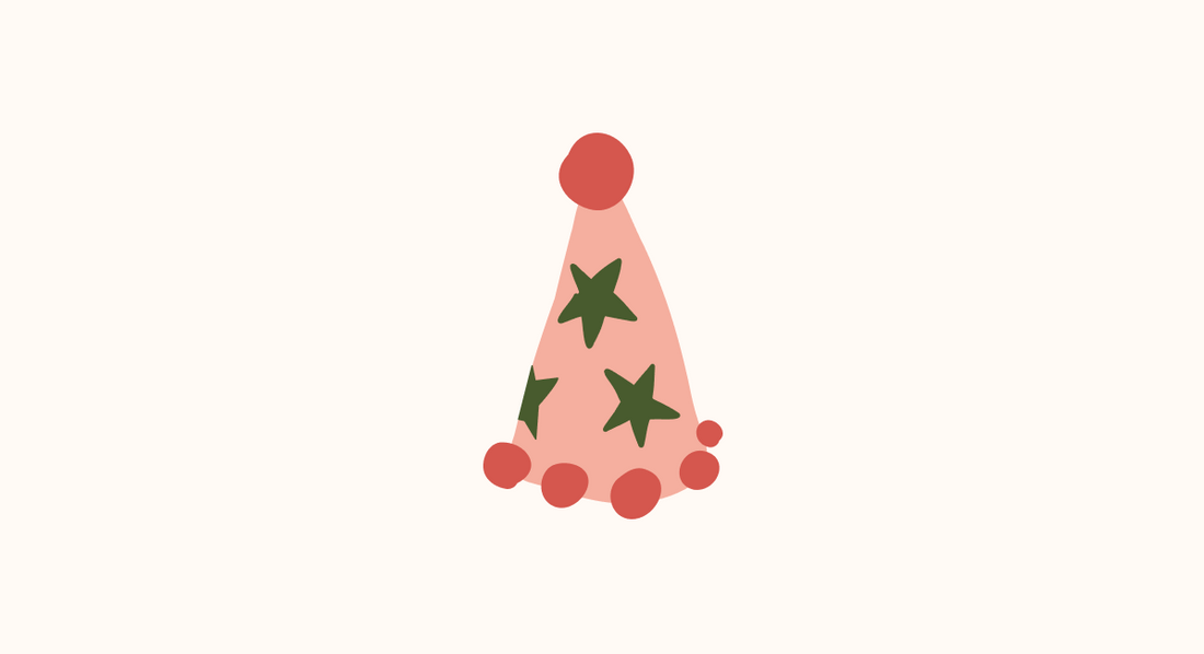 red party hat with green stars