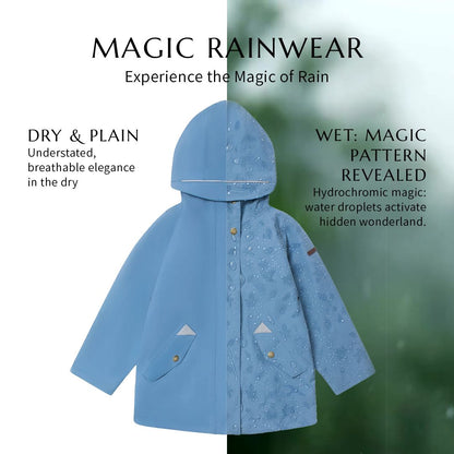Toastie Fully Waterproof Raincoat - Rain Blue Magic Print