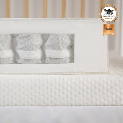 CuddleCo Signature Hypoallergenic Bamboo Pocket Sprung Cot Bed Mattress 140 x 70cm