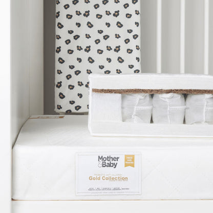 CuddleCo Mother&Baby Pure Gold Anti-Allergy Coir Pocket Sprung Cot bed Mattress 140 x 70cm