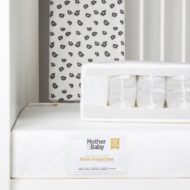 CuddleCo Mother&Baby White Gold Anti-Allergy Pocket Sprung Cot bed Mattress 140 x 70cm