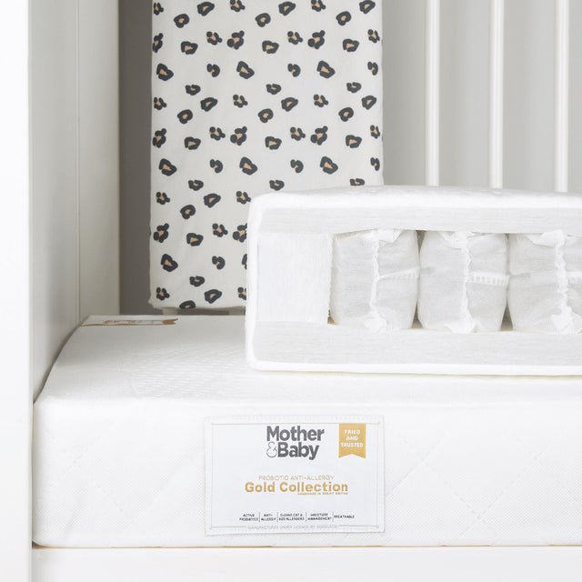 CuddleCo Mother&Baby White Gold Anti-Allergy Pocket Sprung Cot Mattress 120 x 60cm