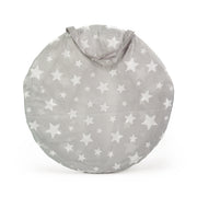 Kids Concept Play Tunnel in Star Grey pattern, designed for indoor and outdoor use, offering easy setup, storage, and relocation with included carry case, ideal for pairing with Kids Concept play tents. 