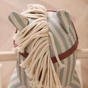 Kids Concept Rocking Horse - Blue Stripe -Maine 