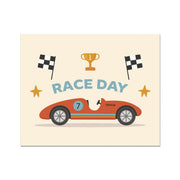 Kid of the Village Race Day Fine Art Print - Red