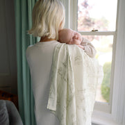 Ralphie Bear Large Muslin Swaddle - Woodland