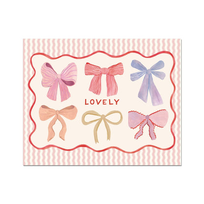Kid of the Village Lovely Bows Fine Art Print - Pink