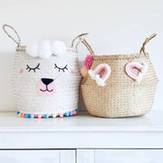 Bellybambino Lucy Llama Pom Pom Basket - Large