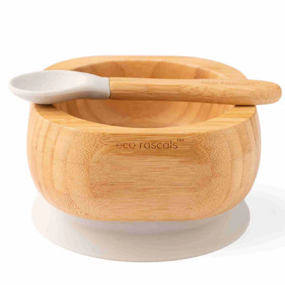 Eco Rascals Bamboo Suction Bowl & Spoon Set