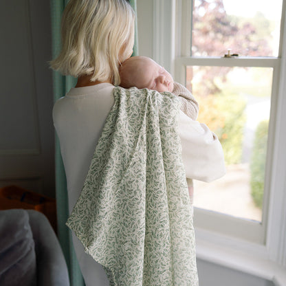 Ralphie Bear Large Muslin Swaddle - Willow