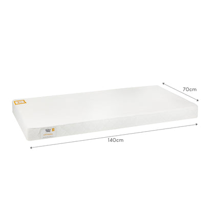 CuddleCo Mother&Baby White Gold Anti-Allergy Pocket Sprung Cot bed Mattress 140 x 70cm