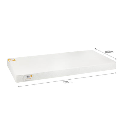 CuddleCo Mother&Baby White Gold Anti-Allergy Pocket Sprung Cot Mattress 120 x 60cm