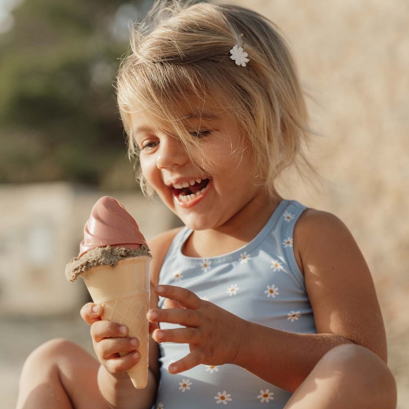 Little Girl - Playing With The Little Dutch Ice Cream Bucket Set