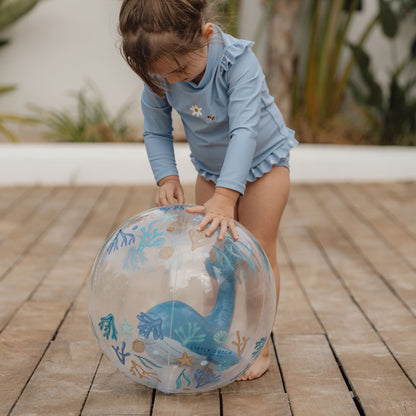 Little Dutch 3D Beach Ball - Ocean Dreams Blue