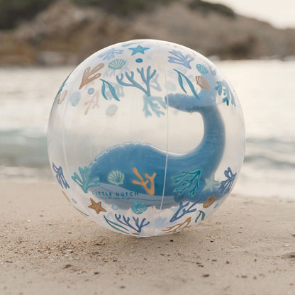 Little Dutch 3D Beach Ball - Ocean Dreams Blue