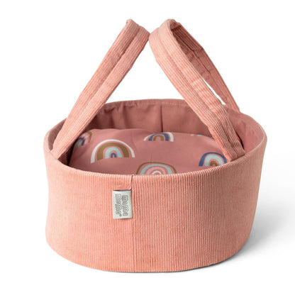 Mamamemo Doll Carrycot Corduroy in Rose