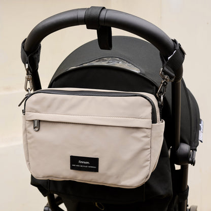 Finnson Frida Eco Stroller Organiser With Clips - Taupe