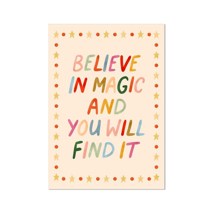 Kid Of The Village Believe In Magic Fine Art Print