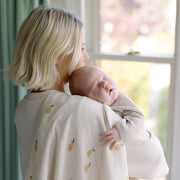 Ralphie Bear Large Muslin Swaddle - Pears