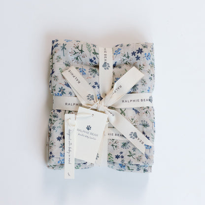 Ralphie Bear Large Muslin Swaddle - Wildflower