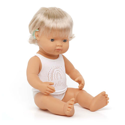 Miniland Baby Girl Doll With Hearing Implant