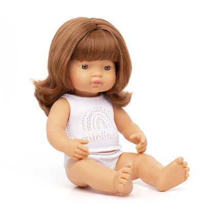 Miniland Baby Girl Doll with Red Hair