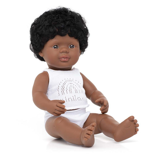 Miniland Baby Boy with Black Hair