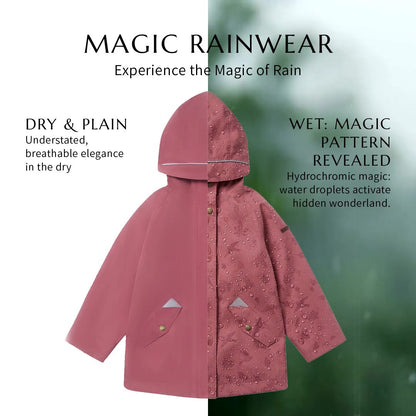 Toastie Fully Waterproof Raincoat - Soft Pink Magic Print