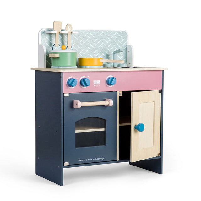 Bigjigs Toys Simply Scandi Wooden Play Kitchen