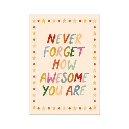 Kid of the Village Never Forget How Awesome You Are Fine Art Print
