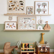 Kid of the Village World Map Fine Art Print - Stone