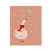 Kid of the Village Fly a Kite Duck Fine Art Print