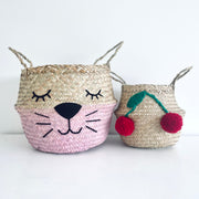 Bellybambino Pink Eyelash Whiskers Basket - Large