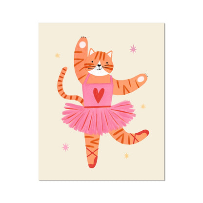 Kid of the Village Ballet Kitty Fine Art Print