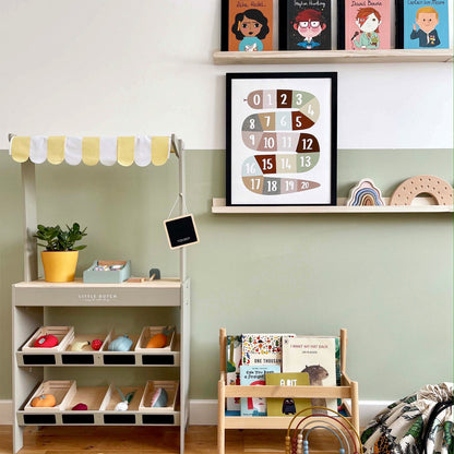 Kid of the Village Number Snake Fine Art Print - Brown, Green