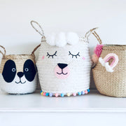 Bellybambino Lucy Llama Pom Pom Basket - Large