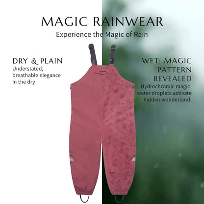 Toastie Fully Waterproof Dungarees - Soft Pink Magic Print