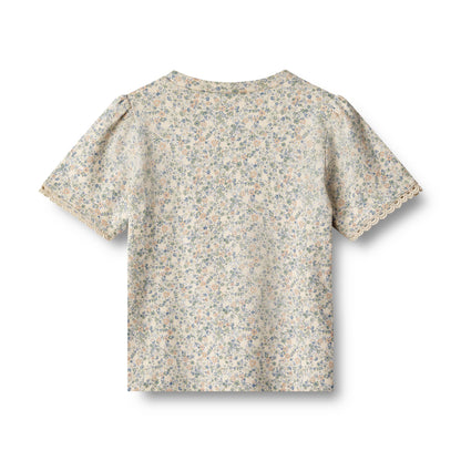 Wheat Iris Short Sleeve T-Shirt  - Sand Shell Mini Flowers